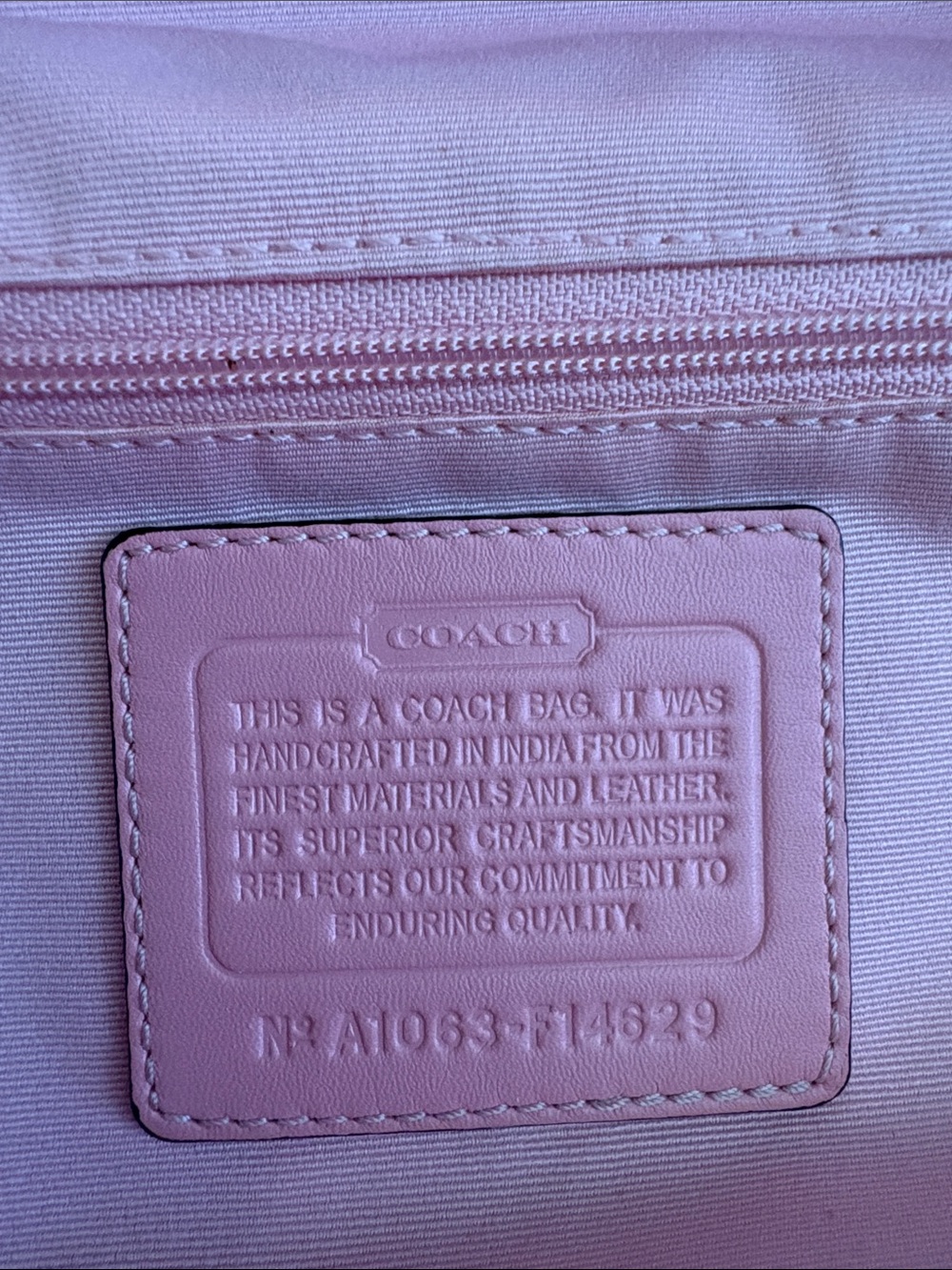 Coach Horse & Carriage Pleated Gallery Tote Pink Leather Khaki Y2K Shoulder Bag - Picture 12 of 17